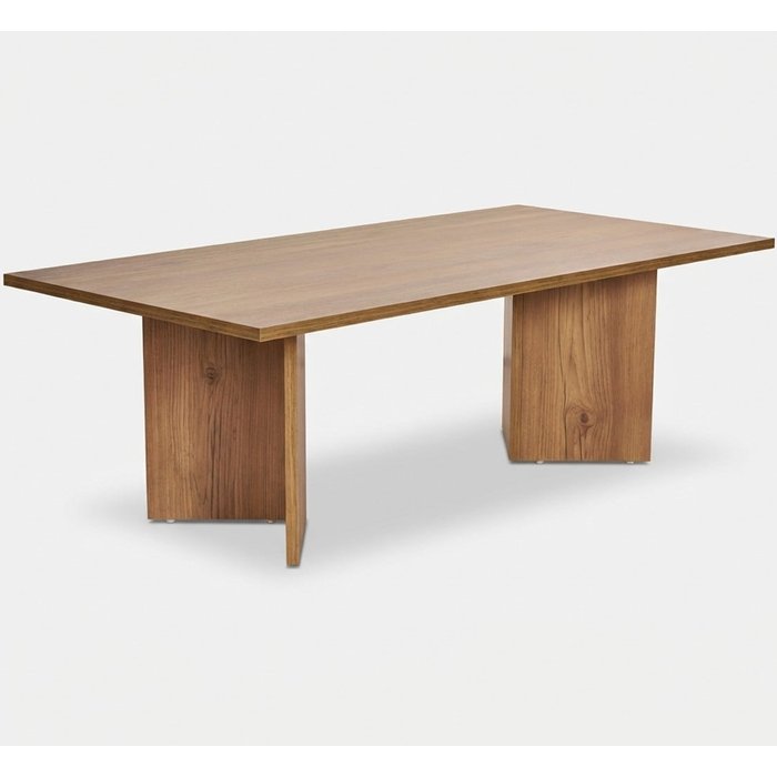 Mesa de centro ovalada y rectangular de madera melamínica sabin