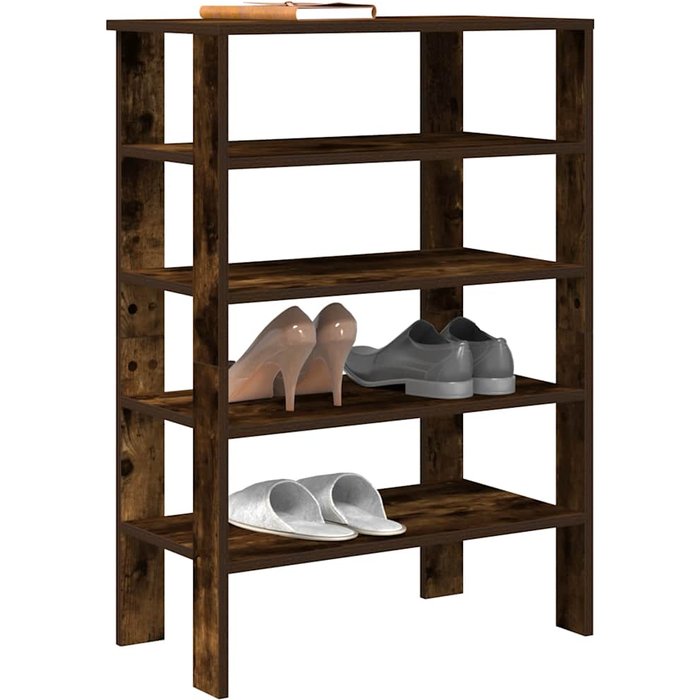 Zapatero roble ahumado 61x32x87,5 cm madera contrachapada