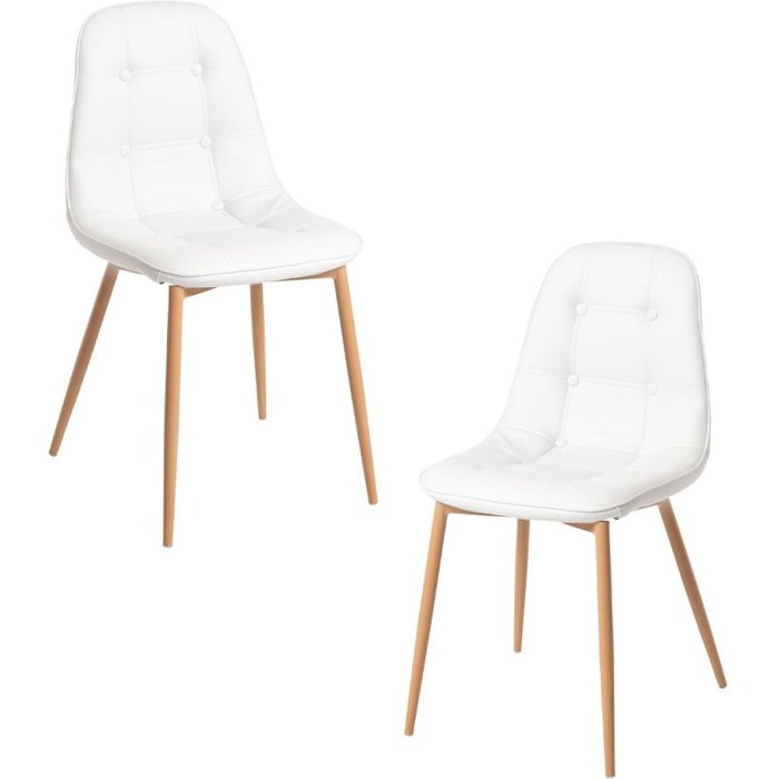 Regalos miguel - packs sillas comedor - pack 2 sillas plazi - blanco