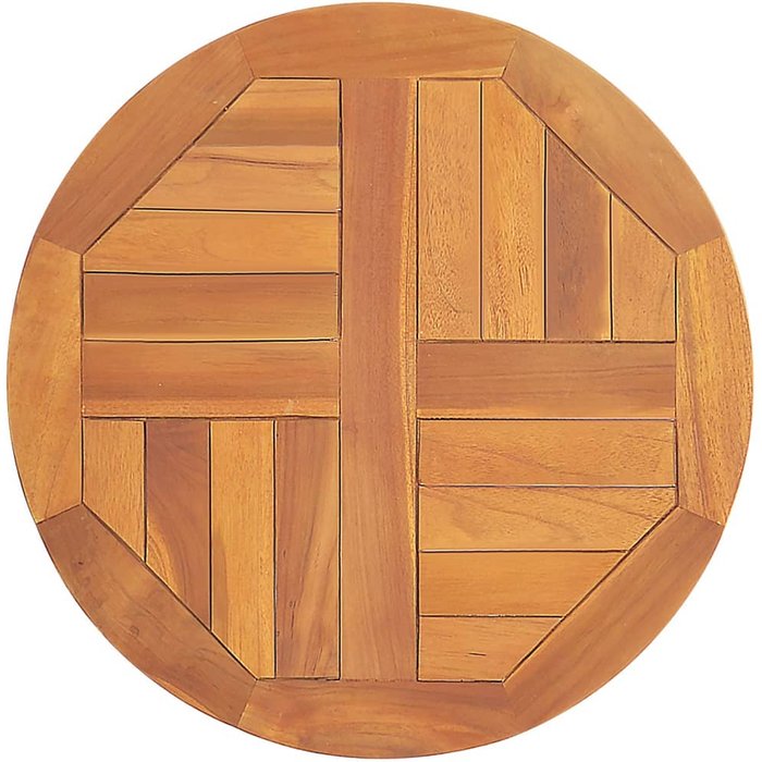 Tablero de mesa de madera maciza de teca redondo 2,5 cm 50 cm