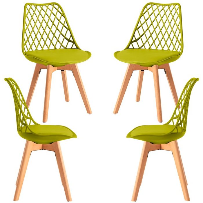 Regalos miguel - packs sillas comedor - pack 4 sillas mima - verde claro