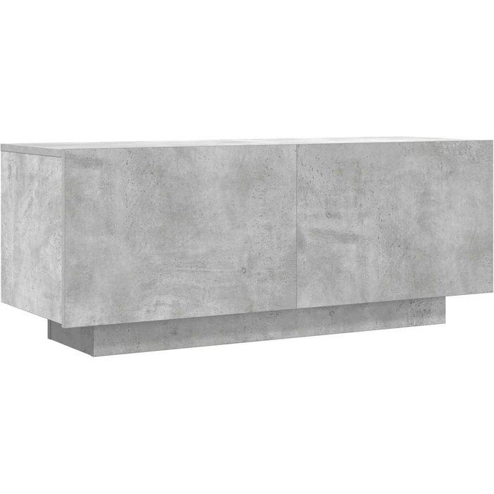 Mueble de tv de contrachapado gris hormigón 100x35x40 cm - comfortxl