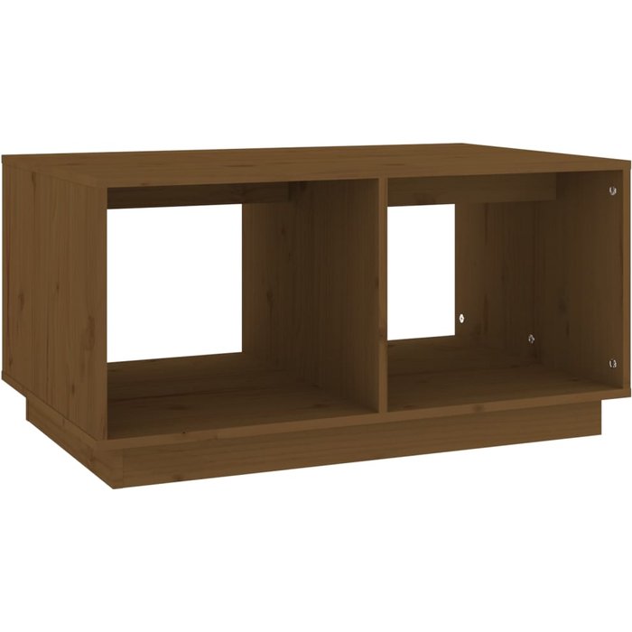 Mesa de centro madera maciza de pino marrón miel 80x50x40 cm - comfortxl