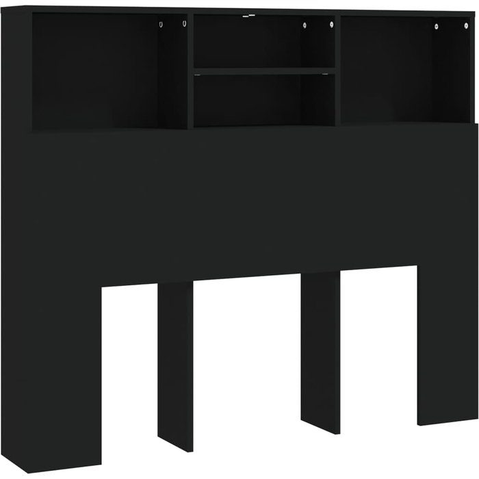 Mueble cabecero negro 120x19x103,5 cm - comfortxl