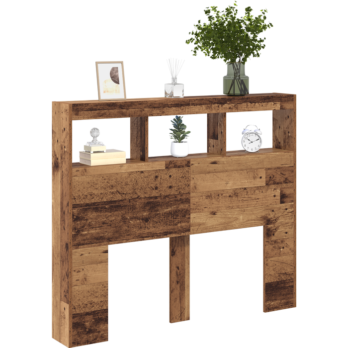 Cabezal madera vieja madera sólida recuperada 120 x 17 x 102 cm cfw17388