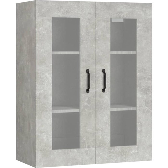 Armario colgante de pared gris hormigón 69,5x34x90 cm