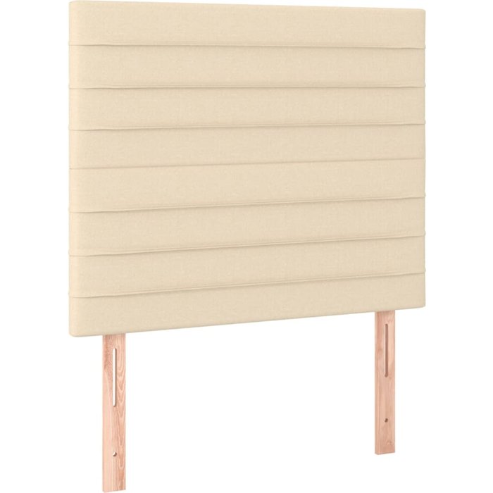 Cabeceros 2 unidades de tela color crema 80x5x78/88 cm - comfortxl