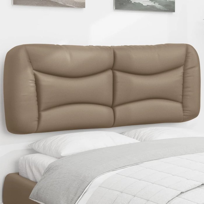 Cabecero de cama acolchado hvar cuero sintético capuchino 140 cm