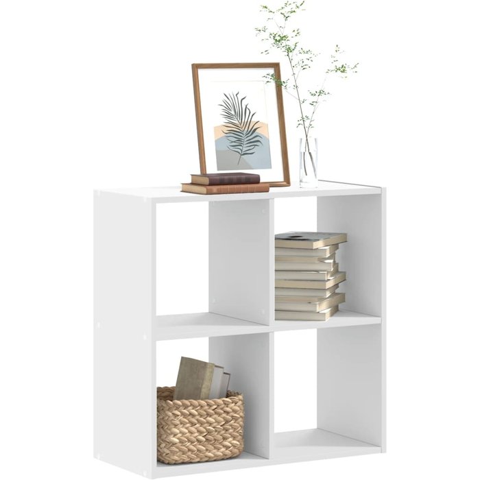 Maison exclusive - estantería de madera de ingeniería blanca 68,5x32x68,5 cm