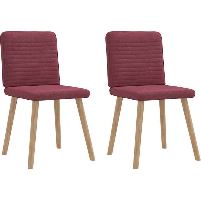 Pack 2 uds sillas de comedor | silla de cocina tela rojo tinto cfw35539