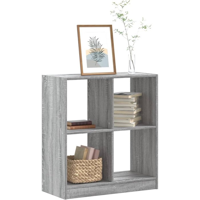 Librería sonoma gris 68,5x32x75 cm madera contrachapada