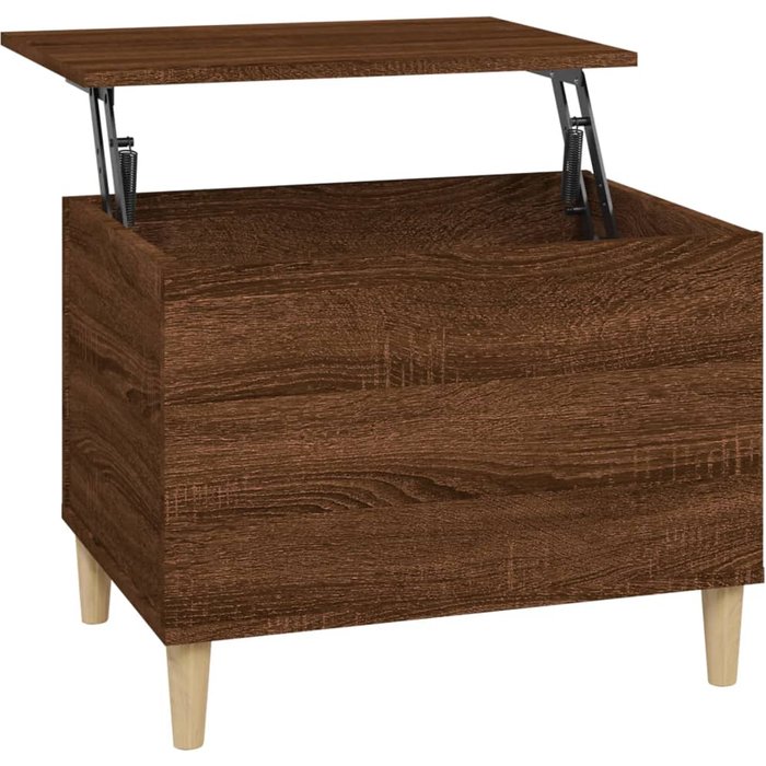 Mesa de centro de contrachapado de roble marrón 60x44,5x45 cm - comfortxl