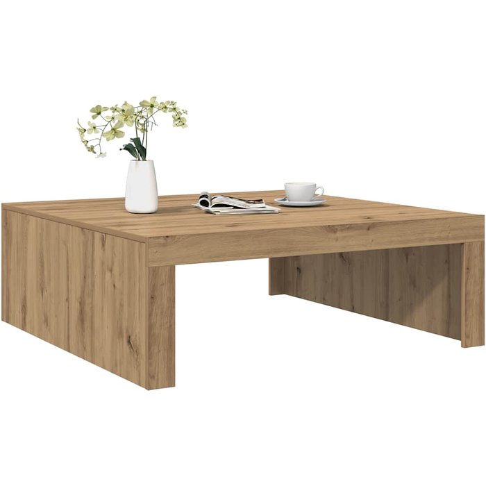 Mesa de centro madera de ingeniería roble artisan 100x100x35 cm vidaxl