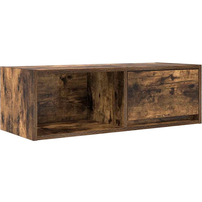 Mueble de tv roble ahumado 80x31x25,5cm madera de ingeniería - comfortxl