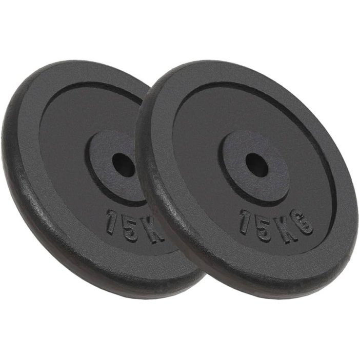 Discos de pesas de hierro fundido 2 uds 2x15 kg