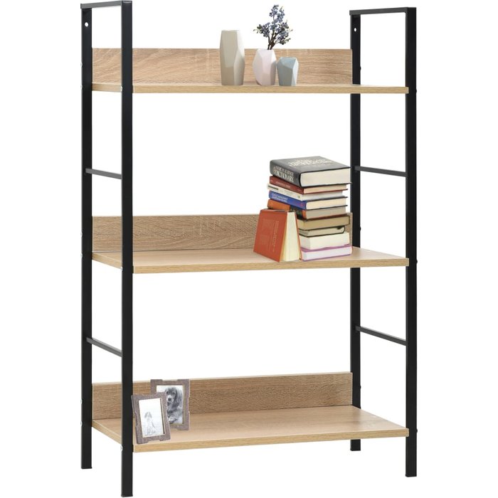 Estantería de 3 niveles madera ingeniería roble 60x27,6x90,5 cm – comfortxl