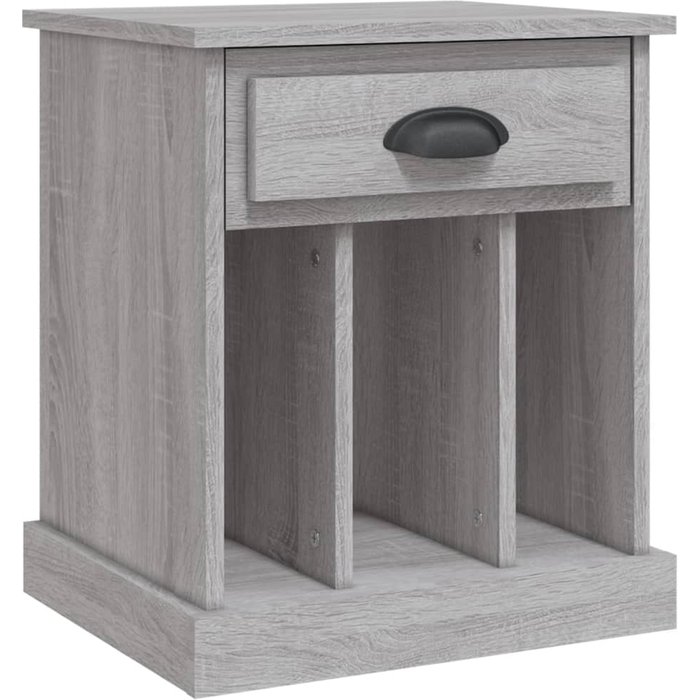 Mesita de noche color gris sonoma 43x36x60 cm - comfortxl