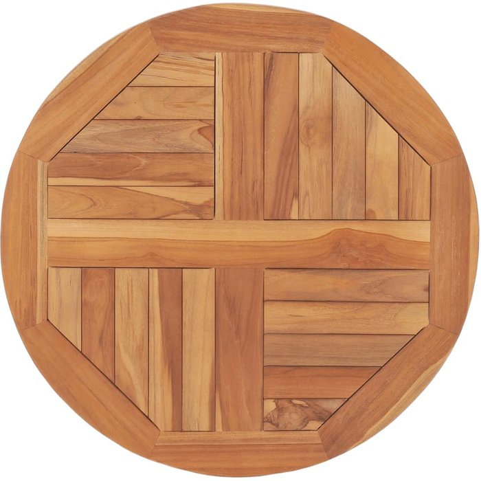 Tablero de mesa de madera maciza de teca redondo 2,5 cm 60 cm