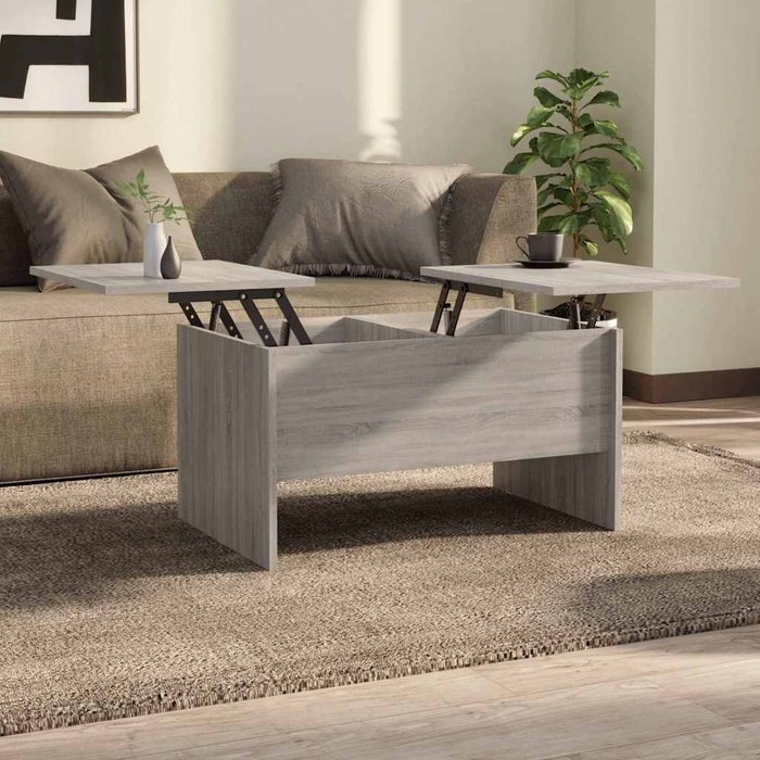 Maison exclusive - mesa de centro madera de ingeniería gris sonoma 80x50x42,5 cm