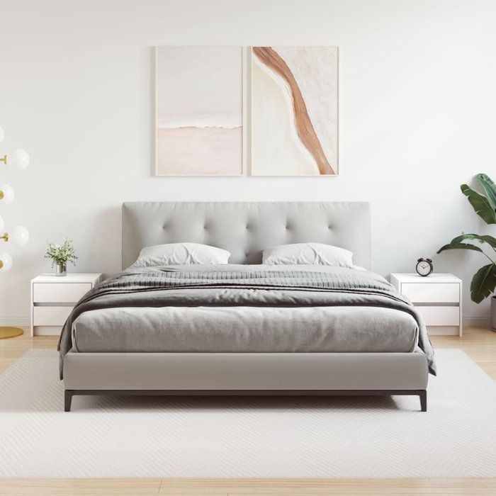 Mesitas de noche 2 uds madera maciza pino blanco 40x31x35,5 cm - comfortxl