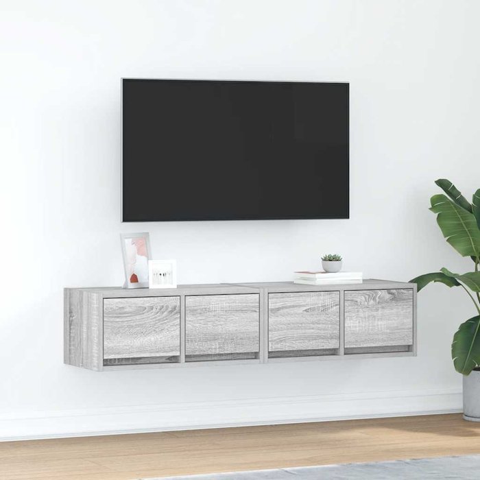 Muebles de tv 2 uds madera ingeniería gris sonoma 60x31x25,5 cm