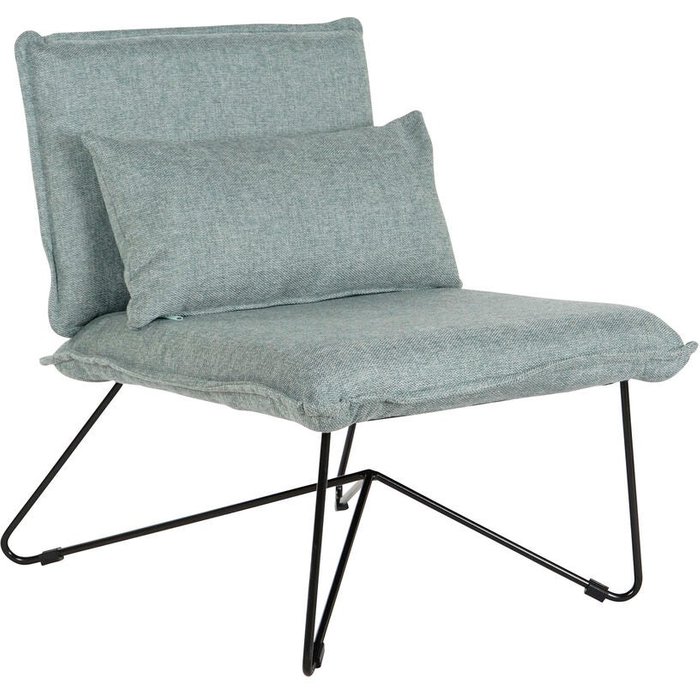 Sillón home esprit negro verde metal 66 x 78 x 75 cm