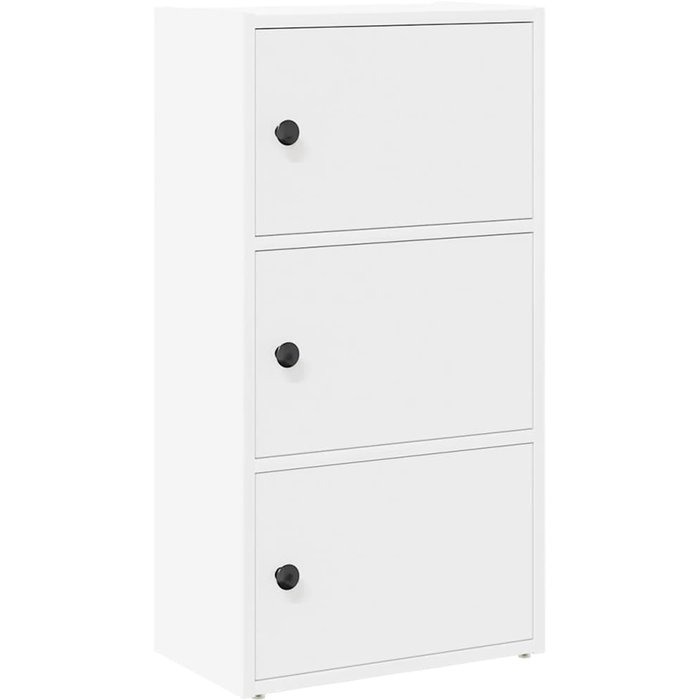 Estantería de madera de ingeniería blanca 40x24x77 cm – comfortxl