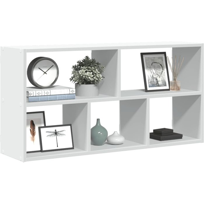Estante de pared blanco 100x25x50 cm madera contrachapada