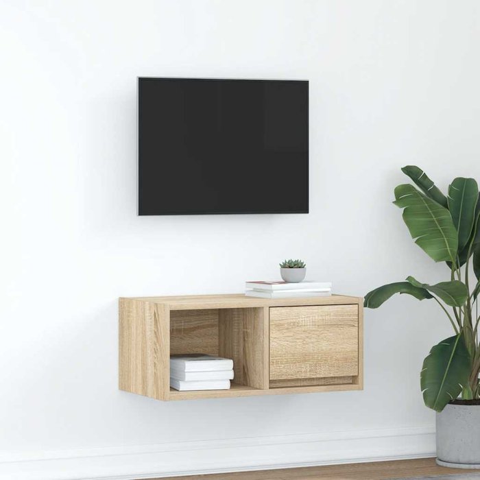 Mueble de tv de roble sonoma 60x31x25,5 cm madera de ingeniería