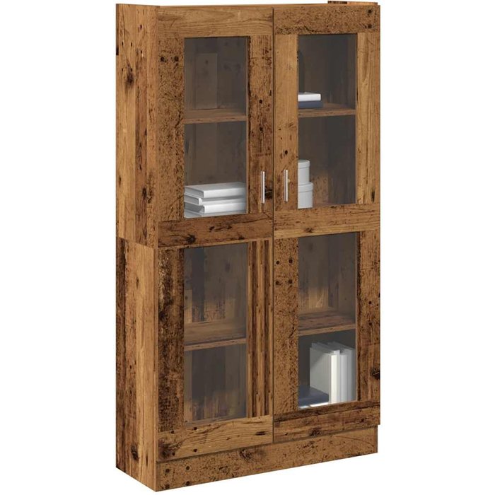 Aparador madera ingeniería madera envejecida 82,5x30,5x150 cm vidaxl