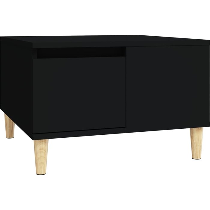 Mesa de centro negra 55x55x36,5 cm de madera contrachapada