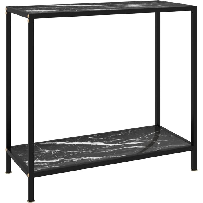 Maison exclusive - mesa de consola negro vidrio templado 80x35x75 cm