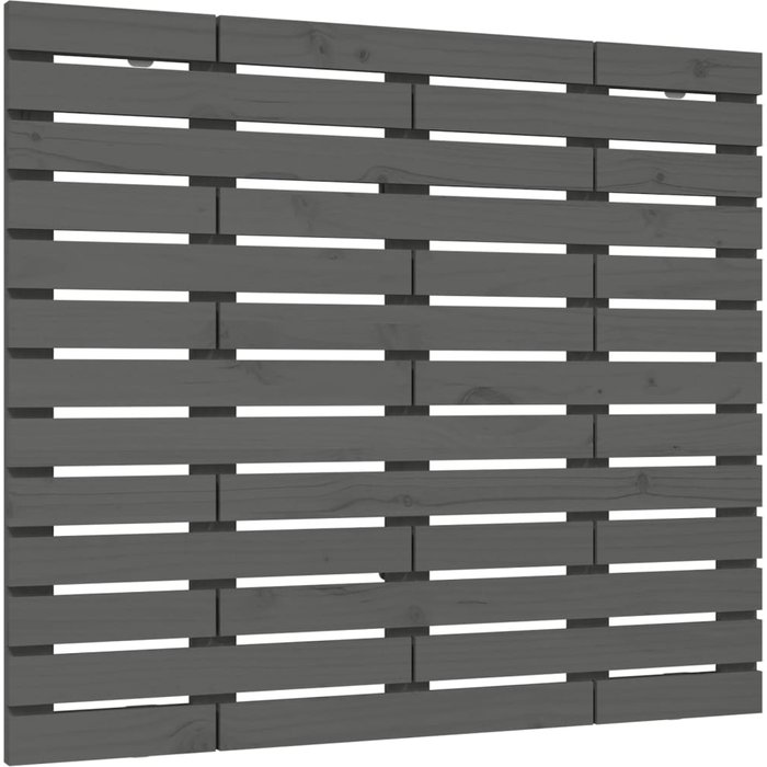 Cabecero de cama - mueble cabecero de pared madera maciza pino gris 81x3x91,5