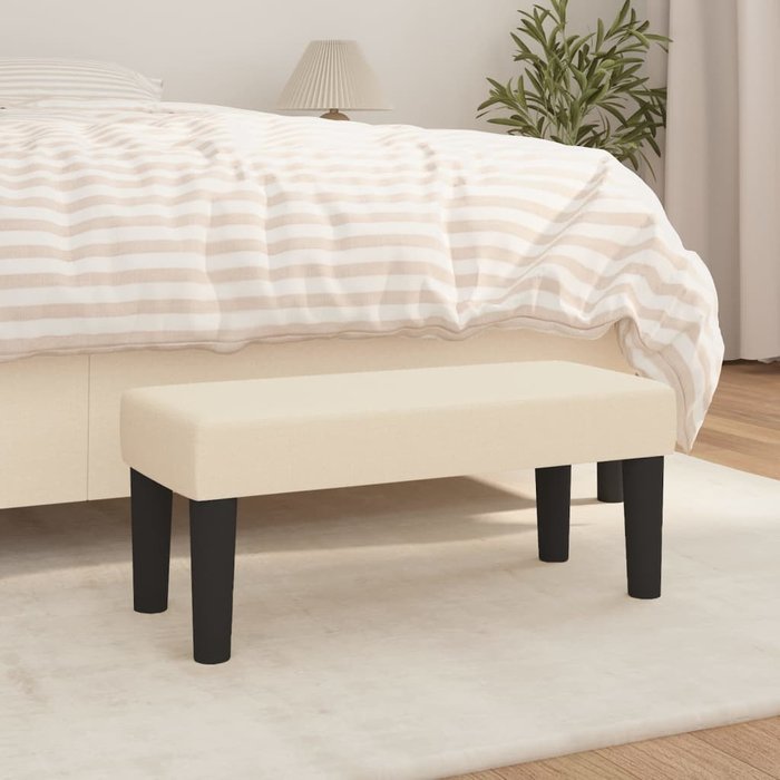 Banco crema 70x30x30 cm tela