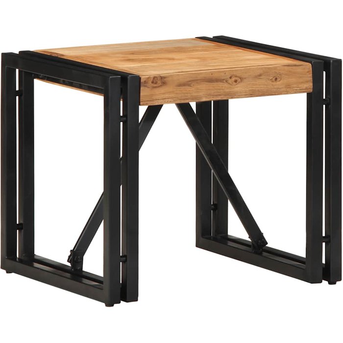 Mesa de centro de 40x40x35 cm de madera maciza de acacia. - pangivo