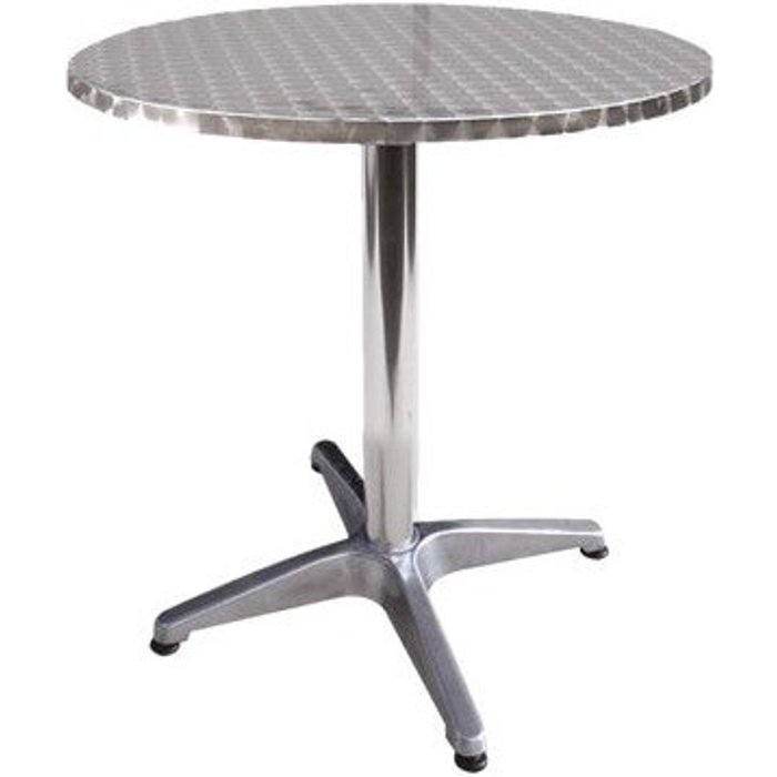 Mesa de bar redonda de aluminio ø 60×h 70 cm aluminio negro – exterior