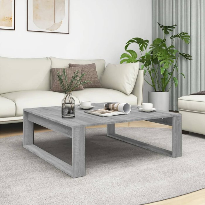 Maison exclusive - mesa de centro madera de ingeniería gris sonoma 100x100x35 cm