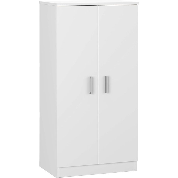 Armario zapatero con 6 baldas, color blanco, medidas: 108x55x36cm