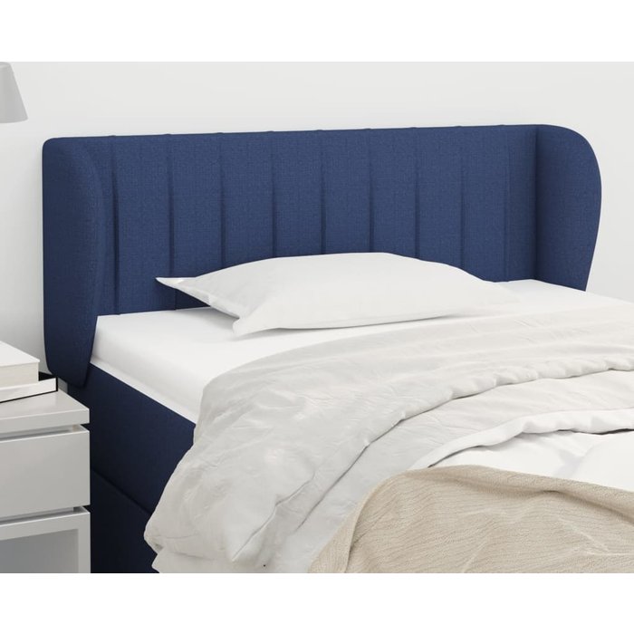 Cabecero con orejas azul 93x23x78/88 cm tela