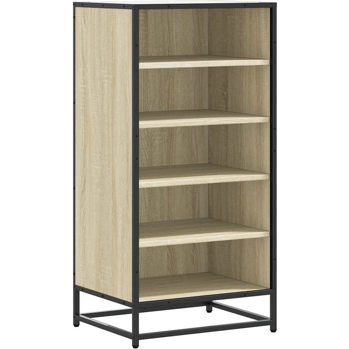 Zapatero de contrachapado de roble sonoma 48x38x97,5 cm - comfortxl