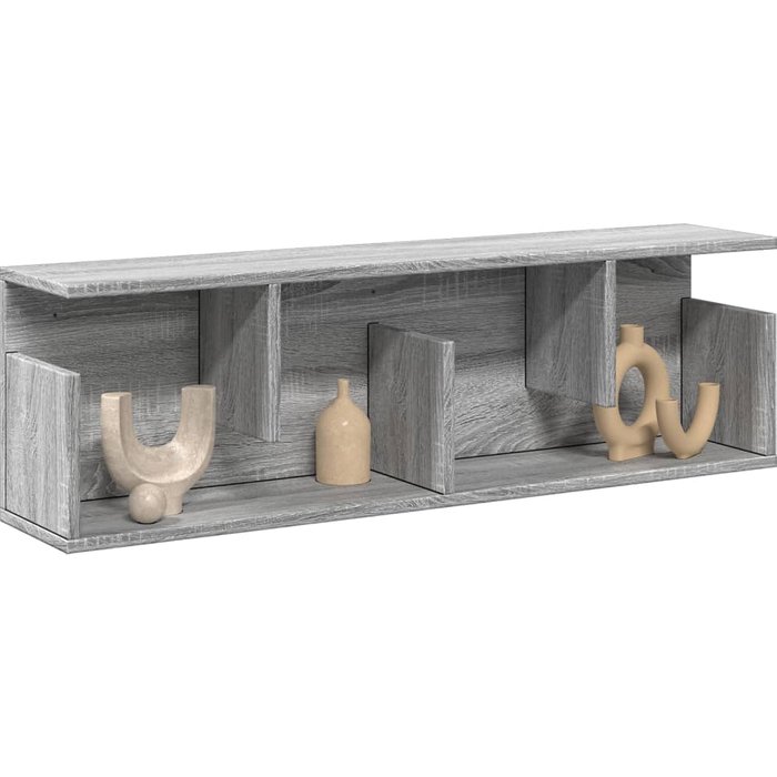 Armario de pared de 100x20x30 cm, madera de ingeniería gris sonoma.