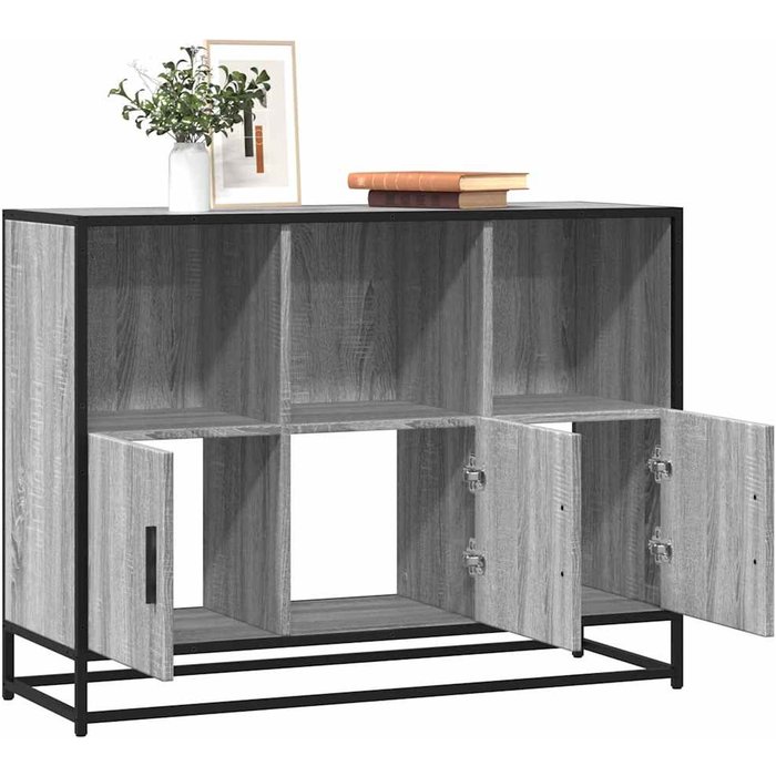 Maison exclusive - aparador de madera de ingeniería gris sonoma 100x35x76 cm