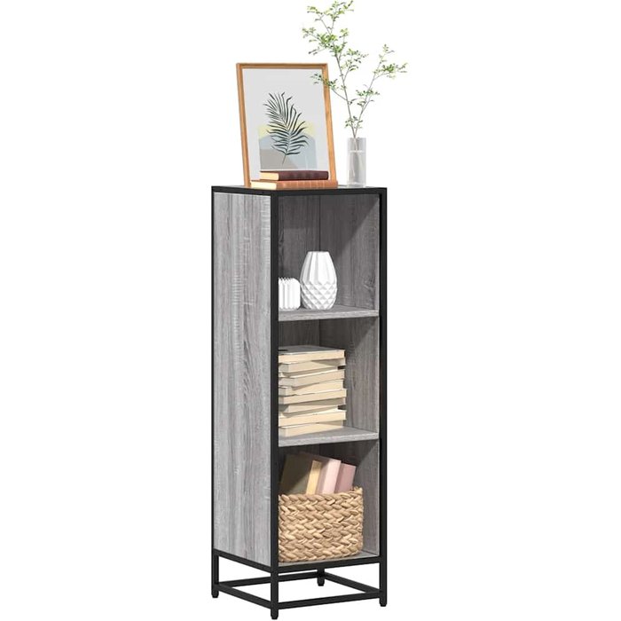Maison exclusive - estantería madera de ingeniería gris sonoma 33,5x33x107,5 cm