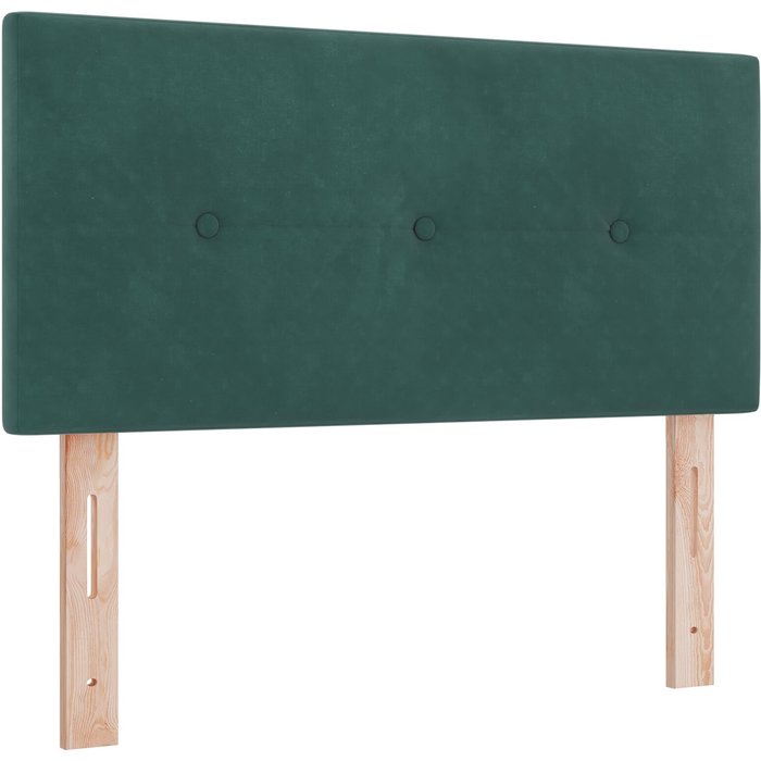 Cabecero tufted con botones verde oscuro 90 cm de terciopelo cfw7299797