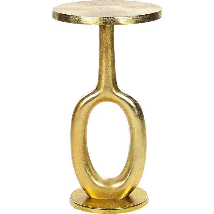 Beliani mesa auxiliar apiti metal dorado