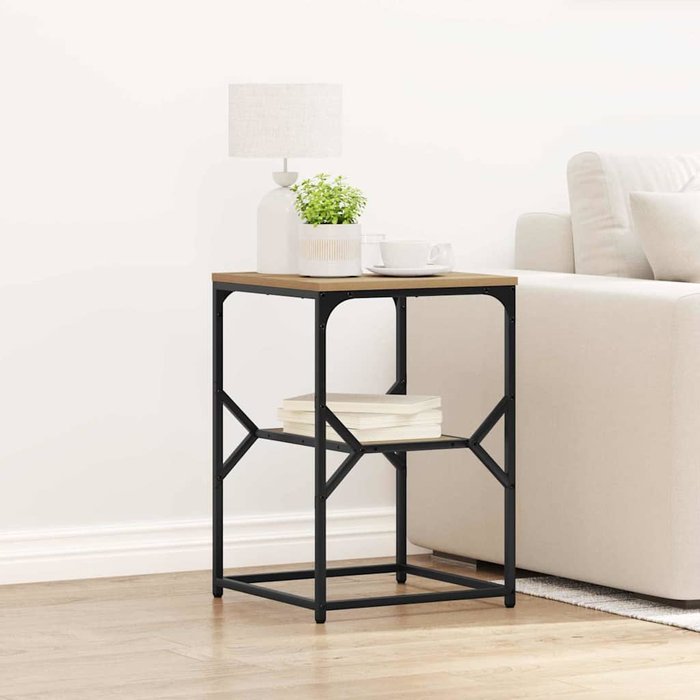 Maison exclusive - mesa lateral roble artesanal 41 x 40 x 60 cm