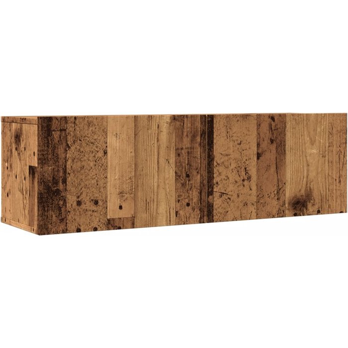 Muebles de tv de pared de 2 piezas, madera envejecida, 100x30x30 cm - comfortxl