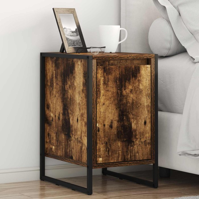 Maison exclusive - mesa de noche 2 pcs roble humo 39,5 x 30 x 50 cm