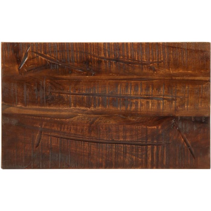 Tablero rectangular de 60x30x3,8 cm, fabricado en madera maciza reciclada.