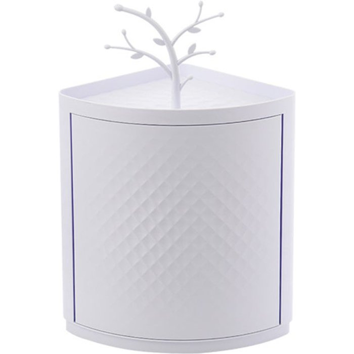 Estante triangular giratorio, blanco, 46,5 x 32,5 x 26,5 cm